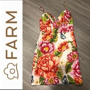 NWT farm rio vintage floral mini dress S (like xs)